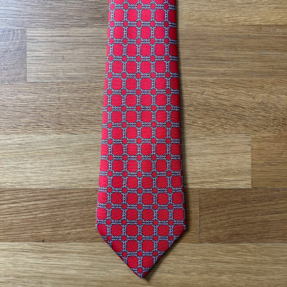 Hermès Tie 668 OA – Chain Grid